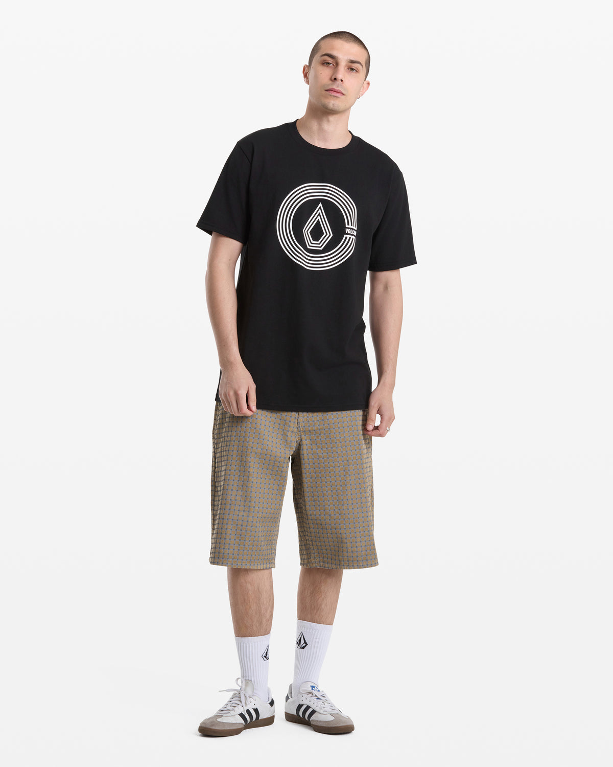 Men's Circle Split Short Sleeve Tee Black - Volcom