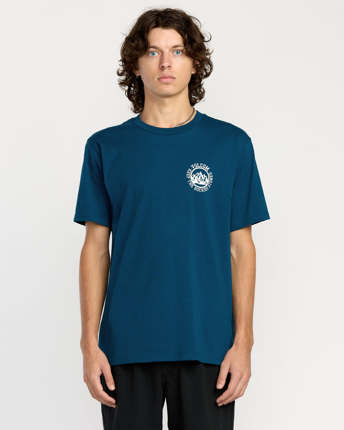 Men's Keep Rockies Stoned Short Sleeve Tee Cosmic Blue - Volcom