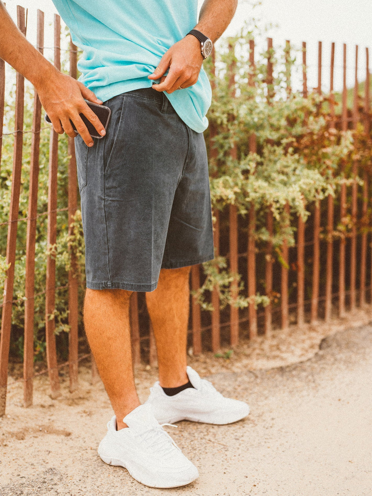 Men's Stone Faded Hybrid Shorts Stealth - Volcom