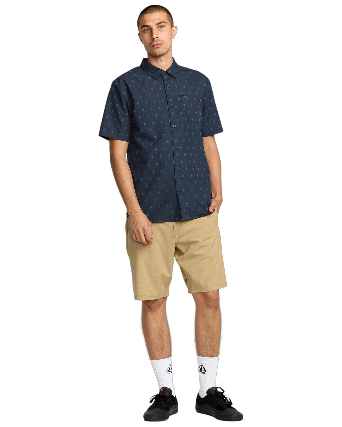 Men's Bankstone Short Sleeve Shirt Navy - Volcom