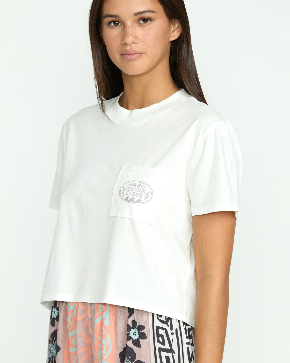 Women's Pocket Dial Tee Star White - Volcom