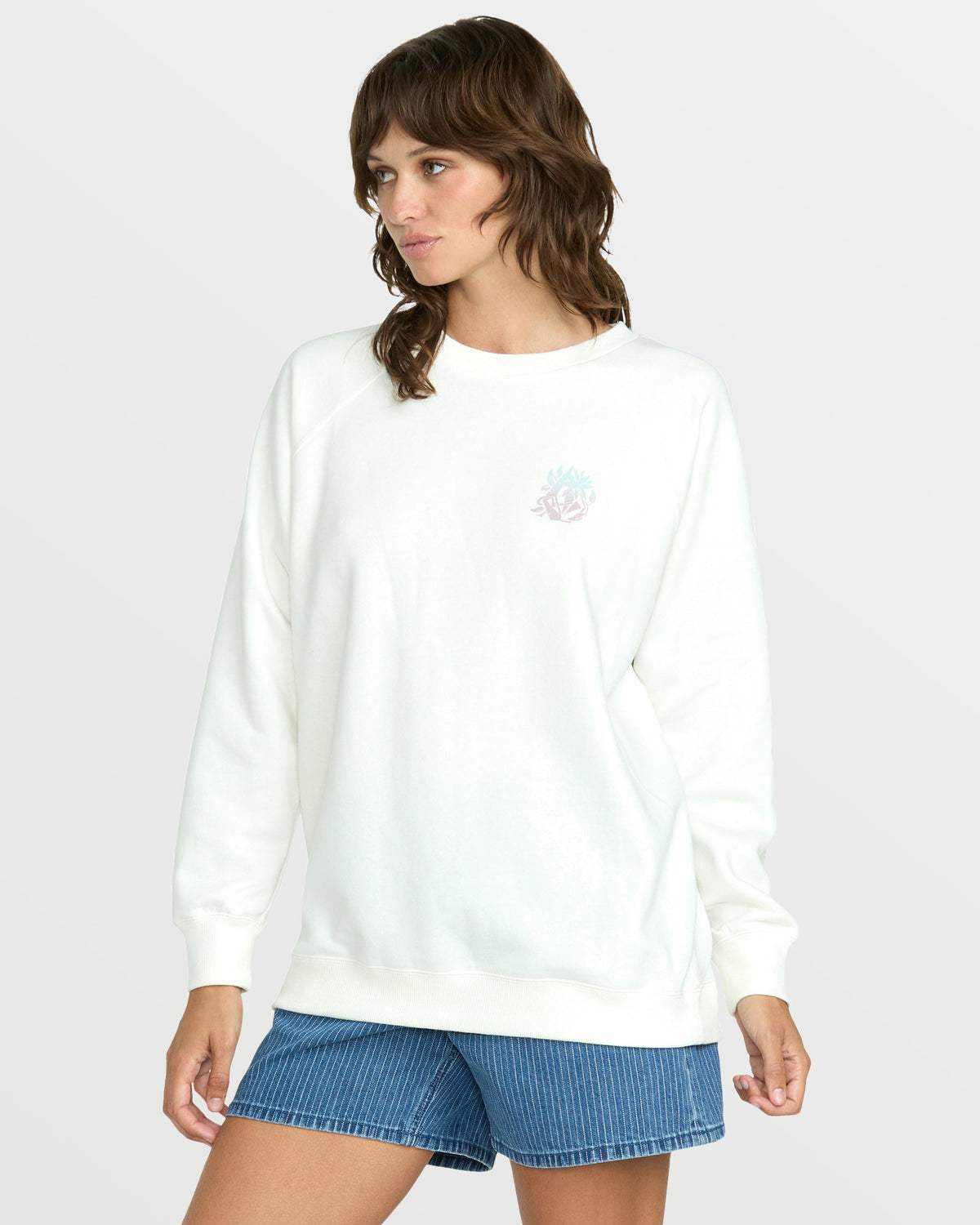 Women's Stone Magic Boyfriend Sweatshirt Star White - Volcom