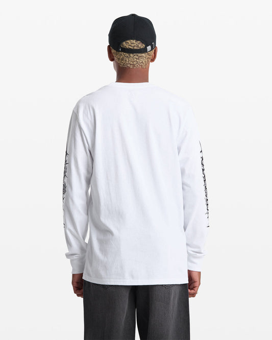 Men's Die By The Stone Long Sleeve Tee White - Volcom