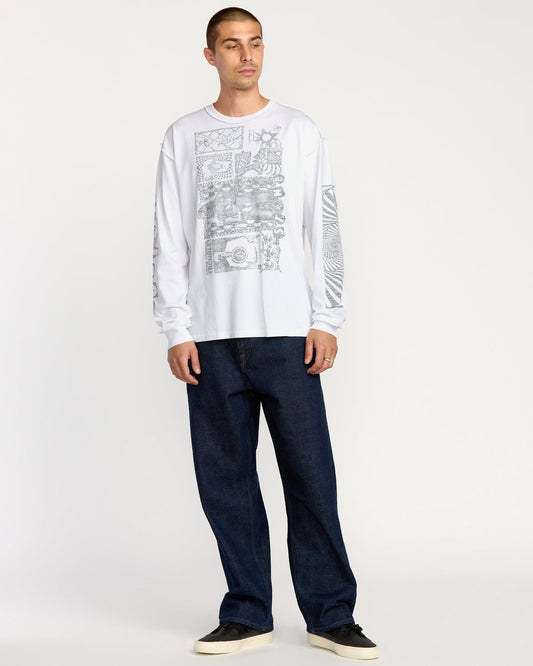Men's Povj Long Sleeve Tee White - Volcom
