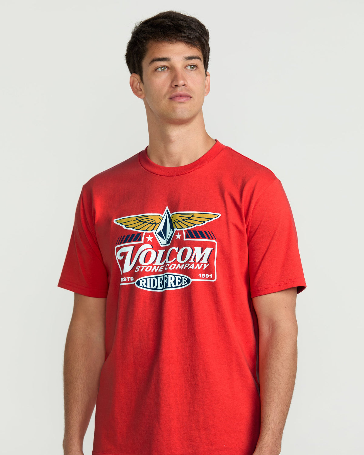 Men's Revel Short Sleeve Tee Chili Red - Volcom