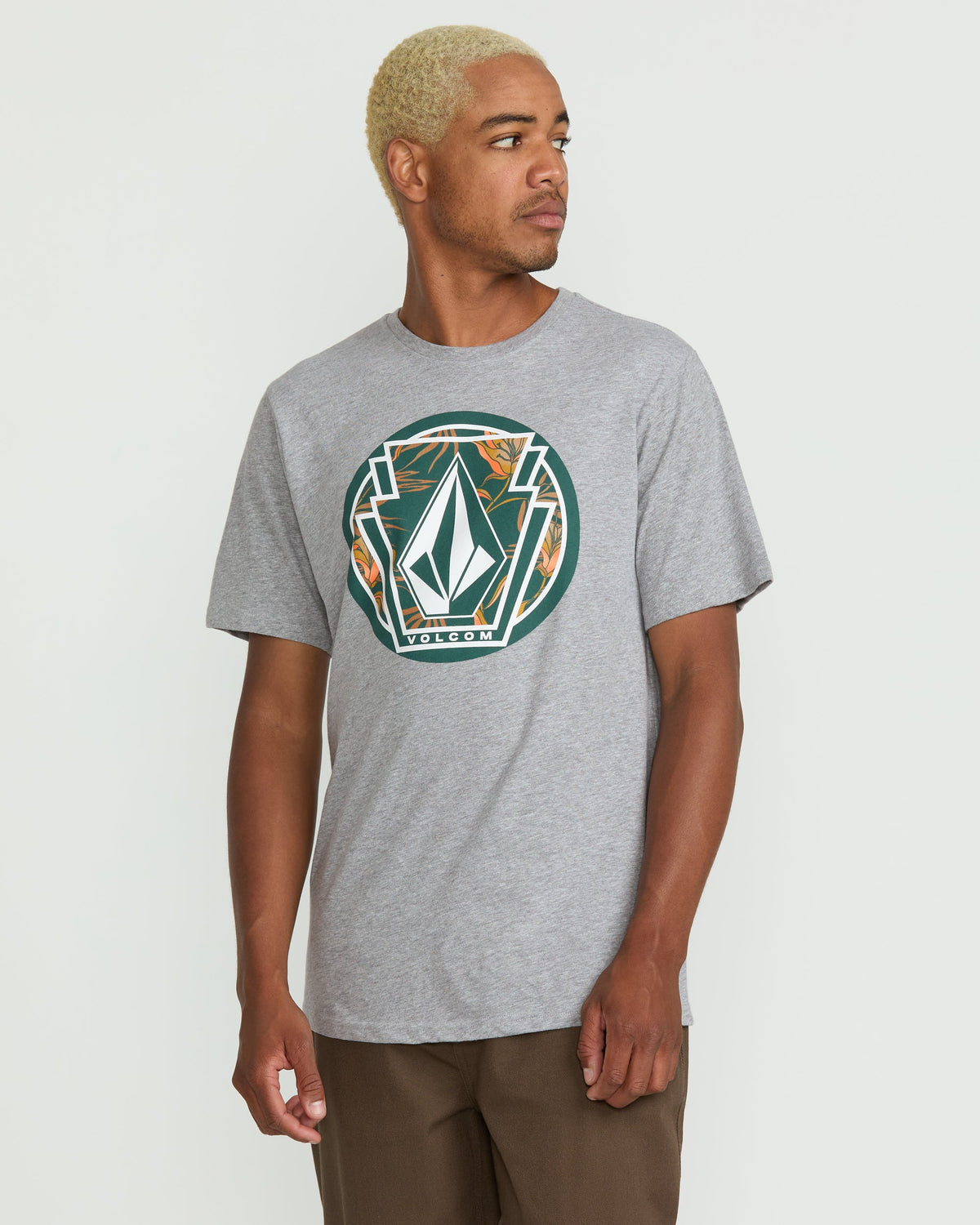 Men's Melting Short Sleeve Tee Heather Grey - Volcom