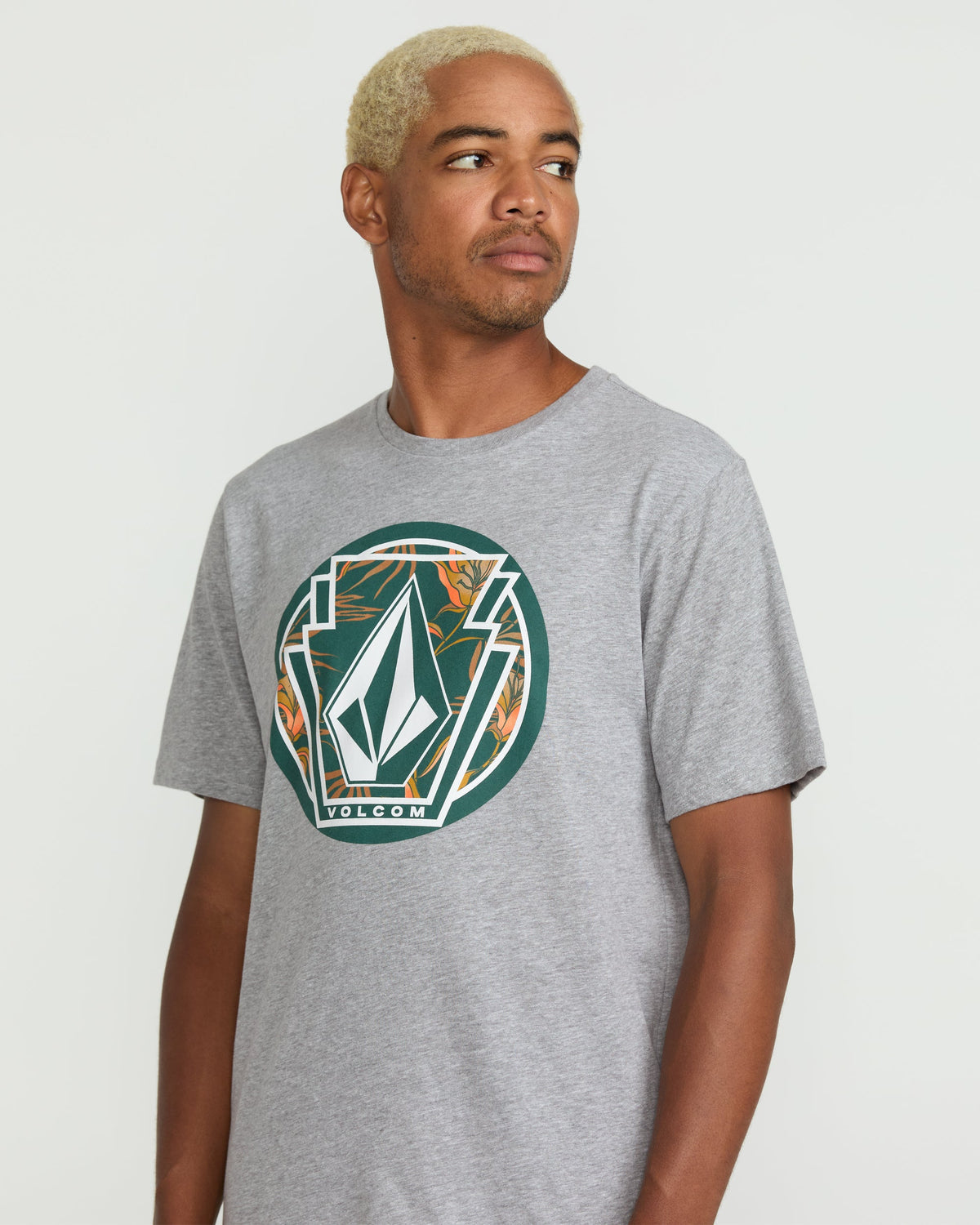 Men's Melting Short Sleeve Tee Heather Grey - Volcom