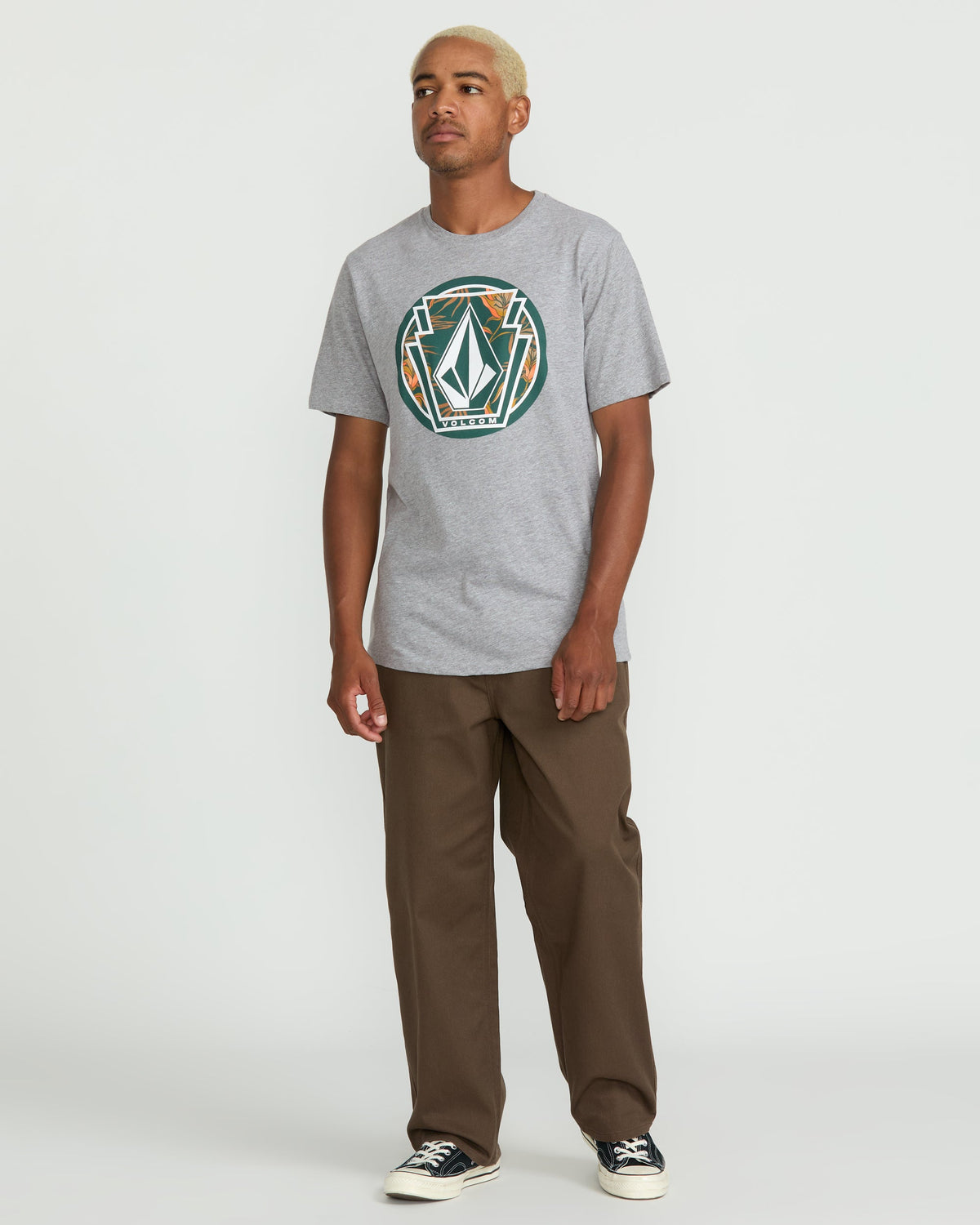 Men's Melting Short Sleeve Tee Heather Grey - Volcom