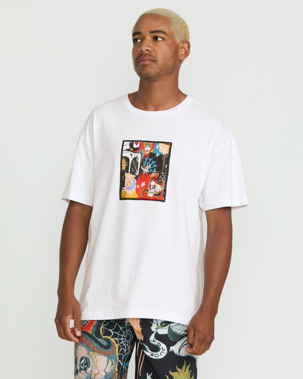 Men's Featured Artist Seth Conboy Web Short Sleeve Tee White - Volcom