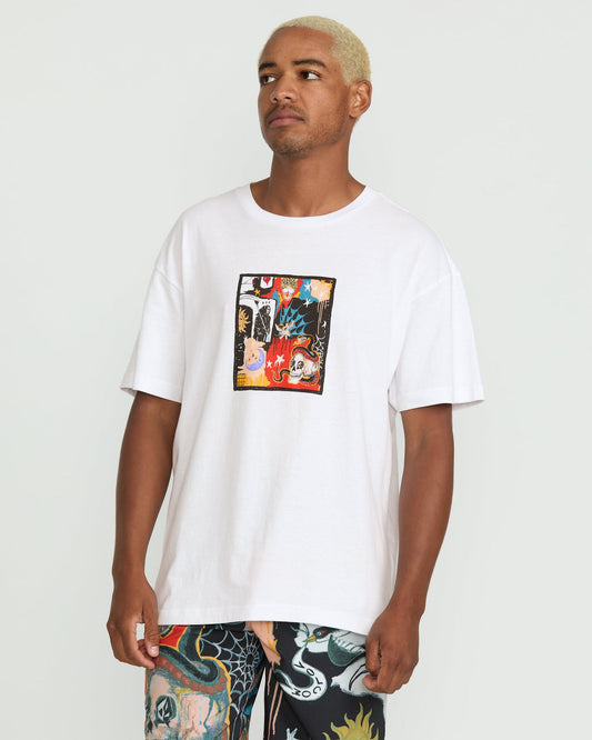 Men's Featured Artist Seth Conboy Web Short Sleeve Tee White - Volcom