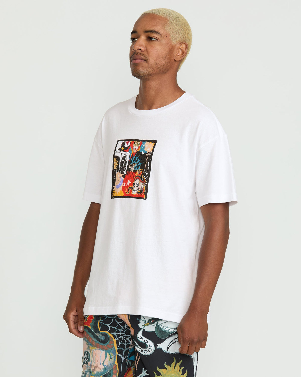 Men's Featured Artist Seth Conboy Web Short Sleeve Tee White - Volcom