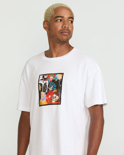 Men's Featured Artist Seth Conboy Web Short Sleeve Tee White - Volcom