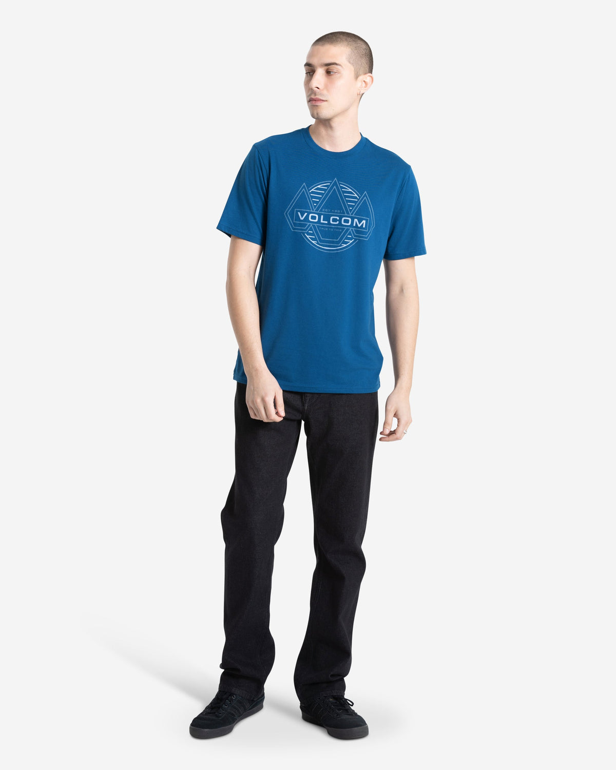 Men's Walker Short Sleeve Tee Cosmic Blue - Volcom