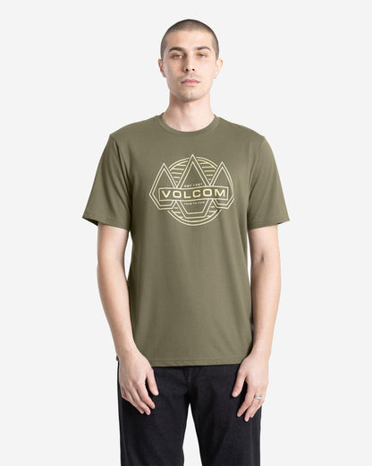 Men's Walker Short Sleeve Tee Dark Olive - Volcom