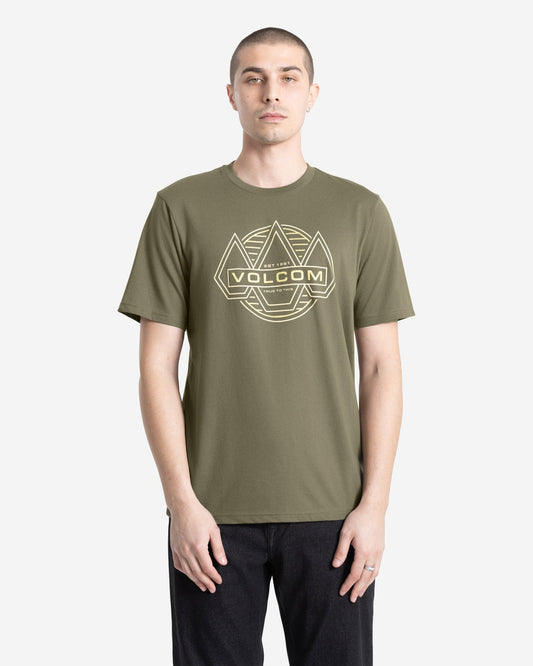 Men's Walker Short Sleeve Tee Dark Olive - Volcom