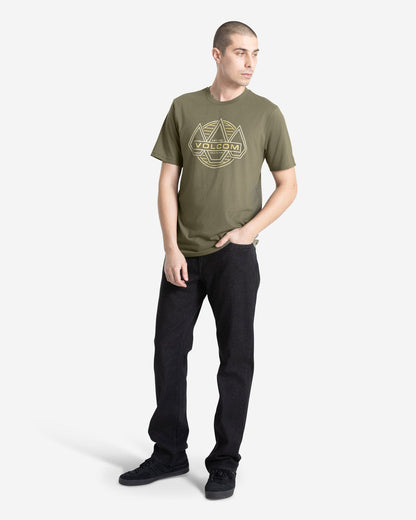 Men's Walker Short Sleeve Tee Dark Olive - Volcom