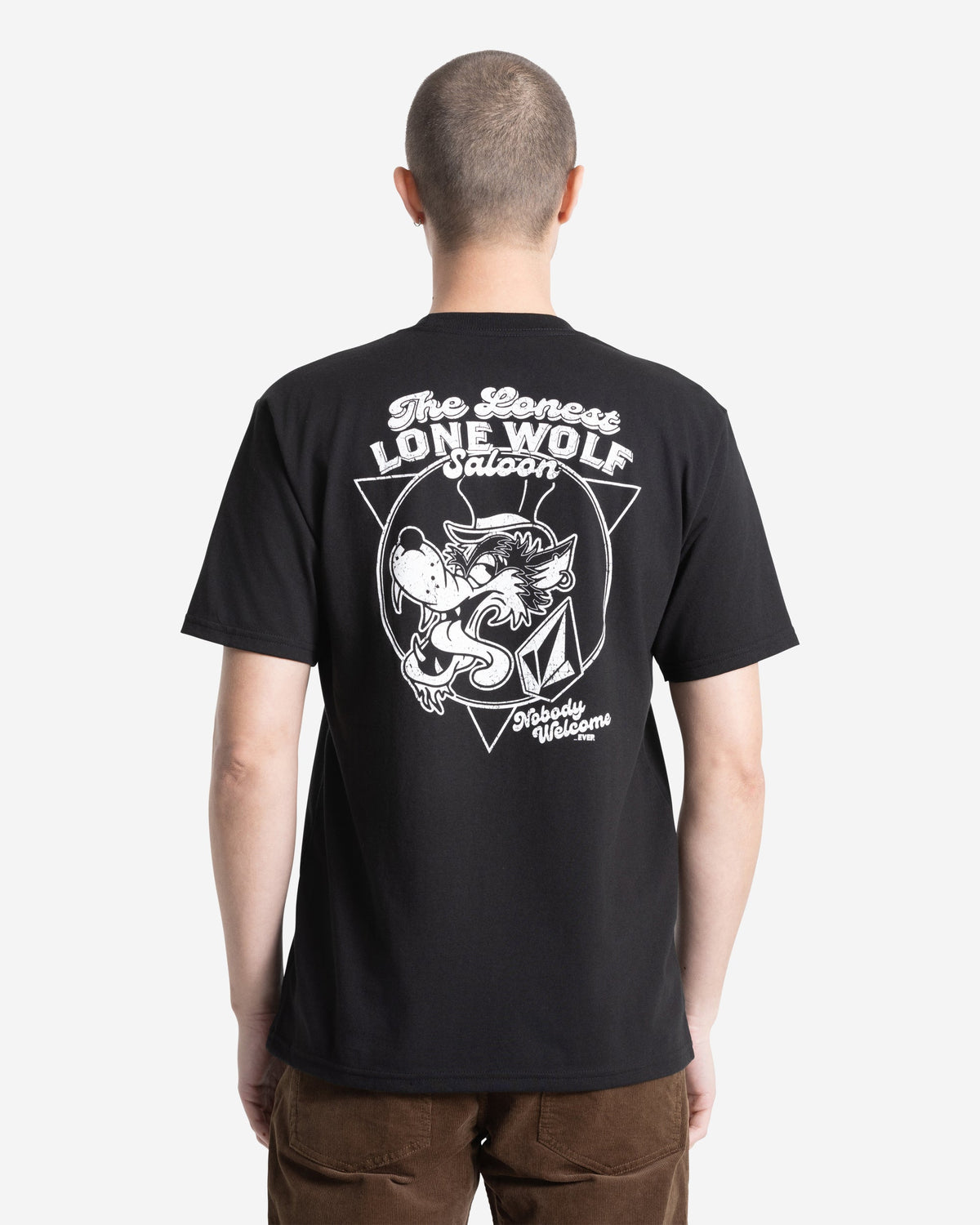 Men's Solo Wolf Short Sleeve Tee Black - Volcom