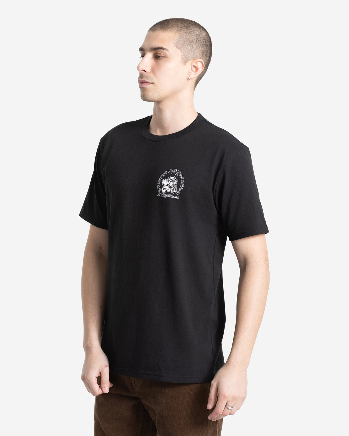 Men's Solo Wolf Short Sleeve Tee Black - Volcom