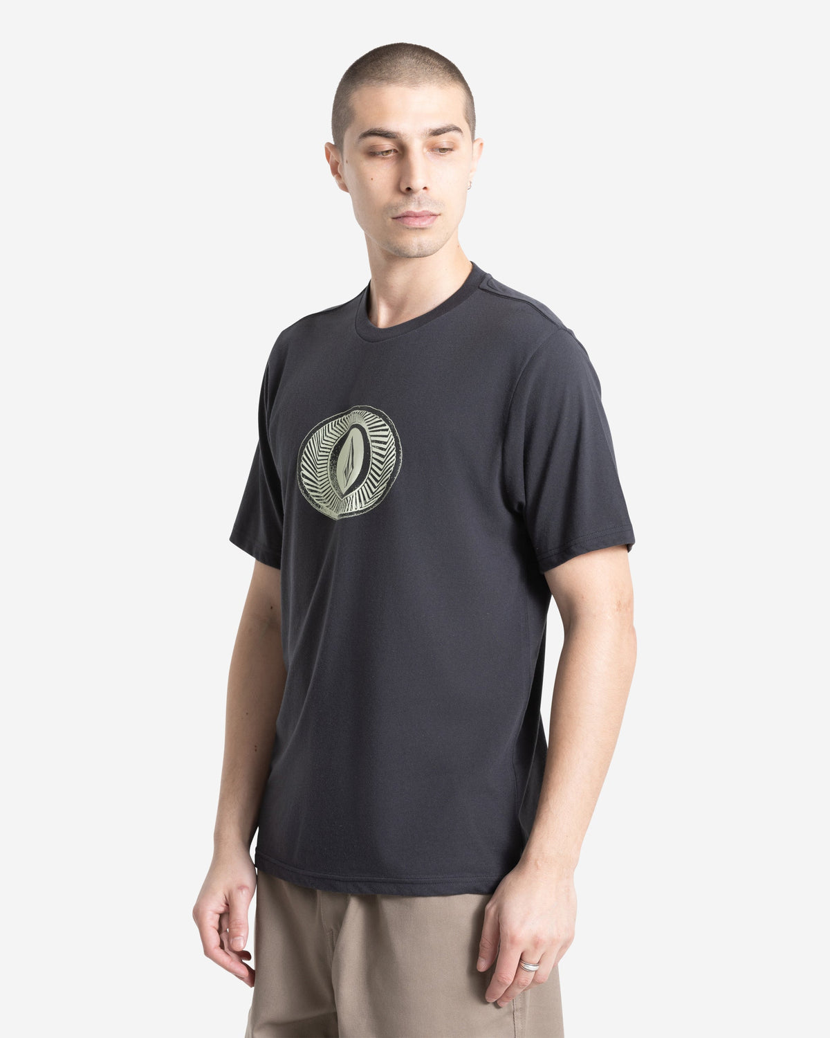 Men's Buckel Up Short Sleeve Tee Washed Black Heather - Volcom