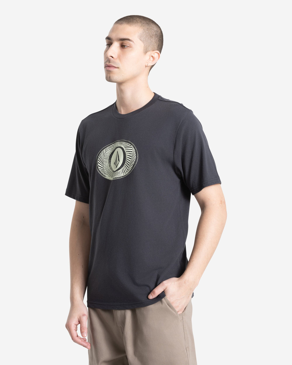 Men's Buckel Up Short Sleeve Tee Washed Black Heather - Volcom
