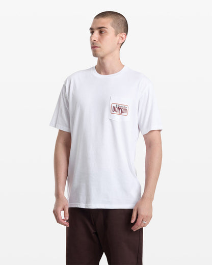Men's Single Barrel Pocket Short Sleeve Tee White - Volcom