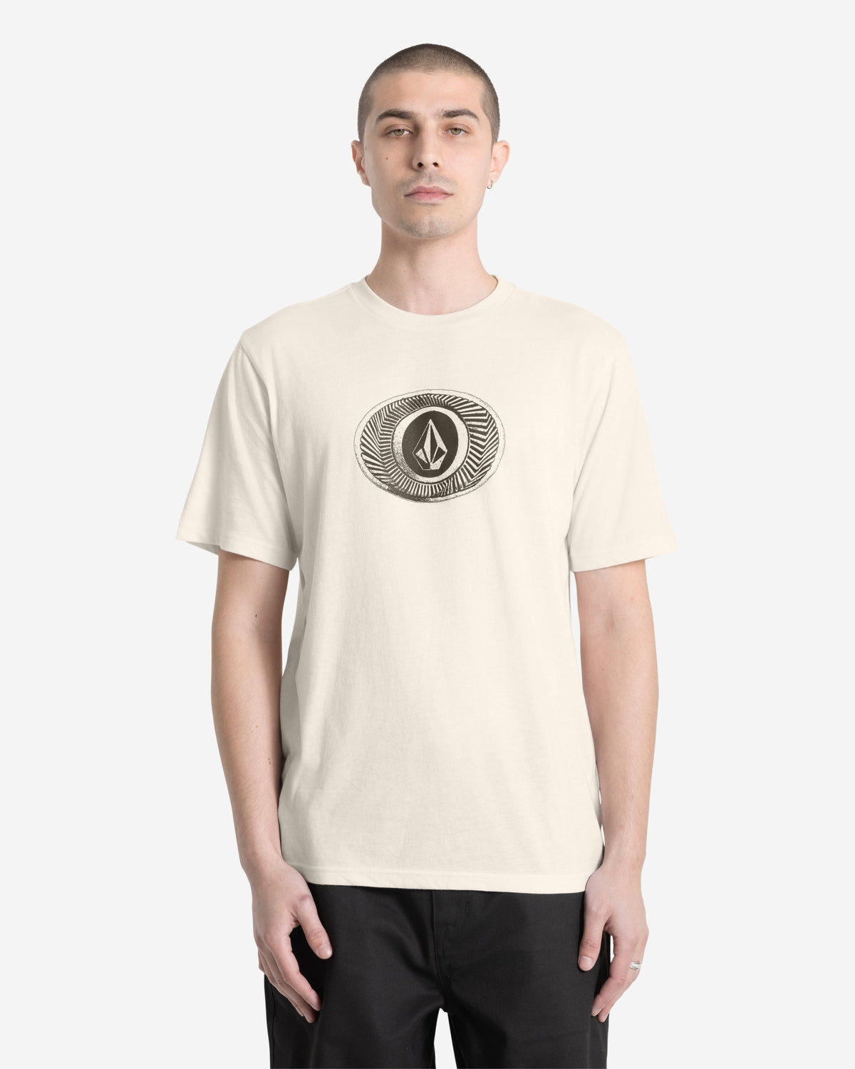 Men's Buckel Up Short Sleeve Tee Off White Heather - Volcom