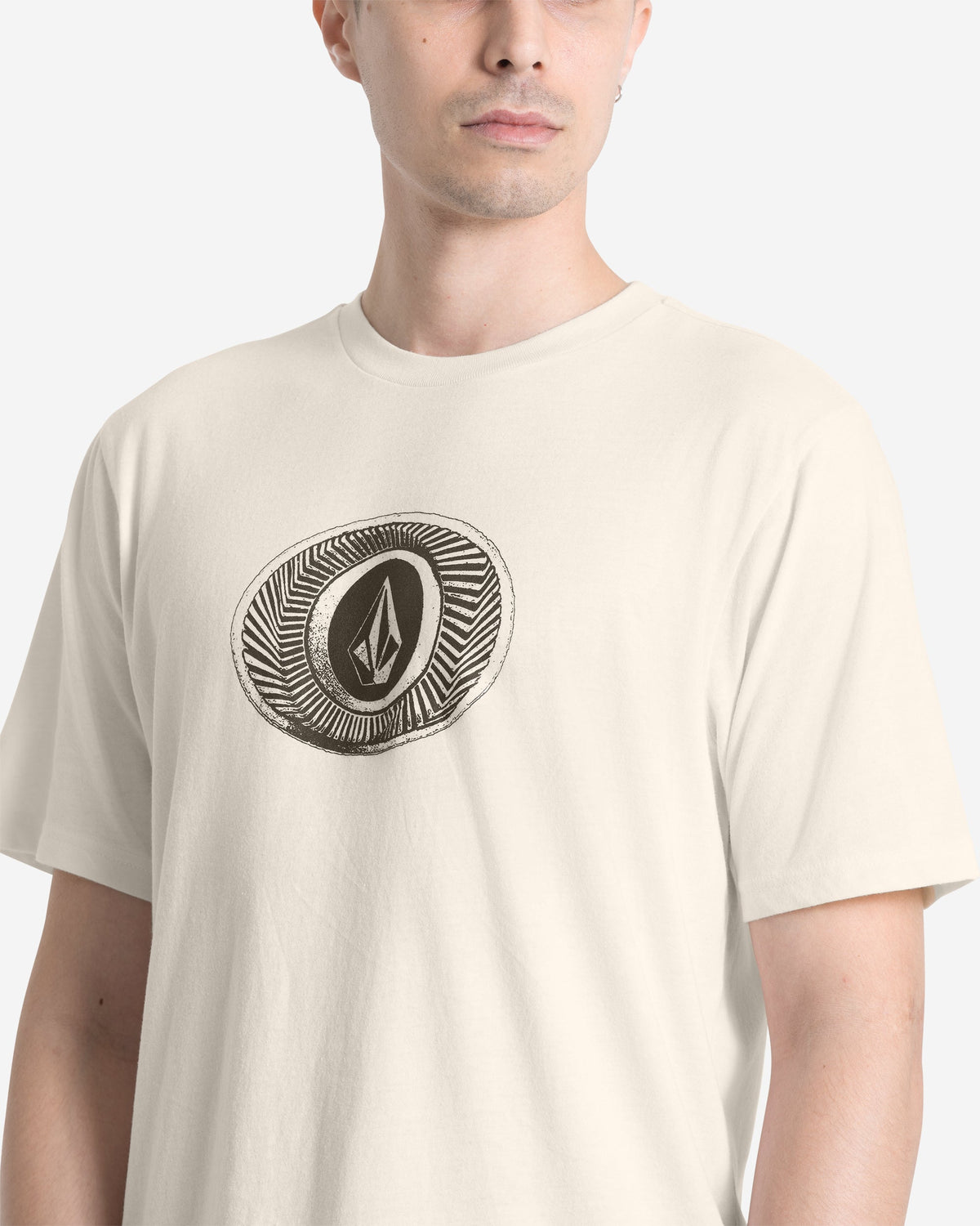 Men's Buckel Up Short Sleeve Tee Off White Heather - Volcom