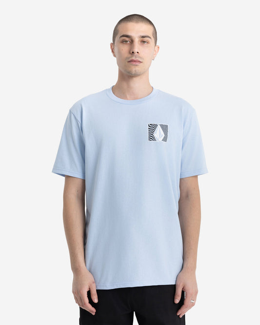 Men's Wavy Train Short Sleeve Tee Pastel Blue - Volcom