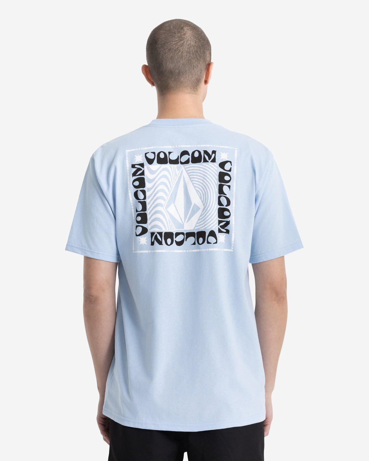Men's Wavy Train Short Sleeve Tee Pastel Blue - Volcom