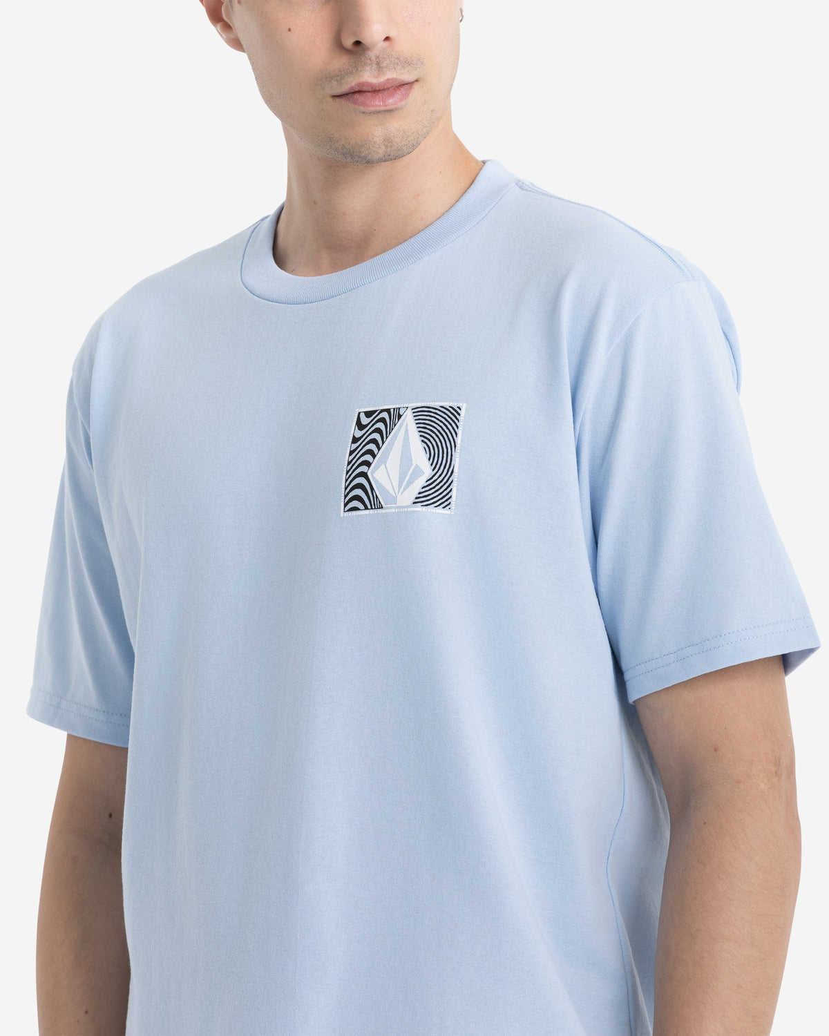 Men's Wavy Train Short Sleeve Tee Pastel Blue - Volcom