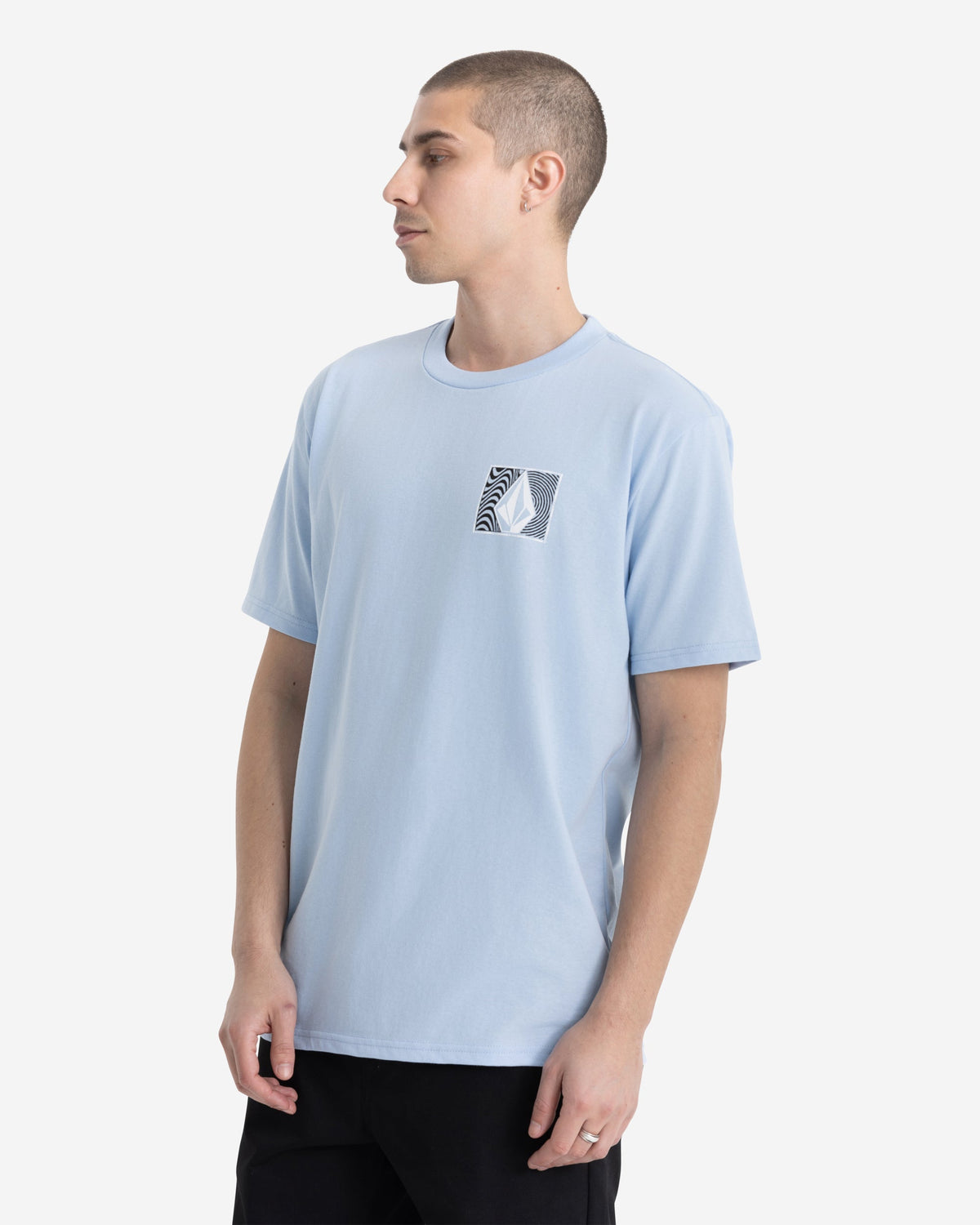 Men's Wavy Train Short Sleeve Tee Pastel Blue - Volcom