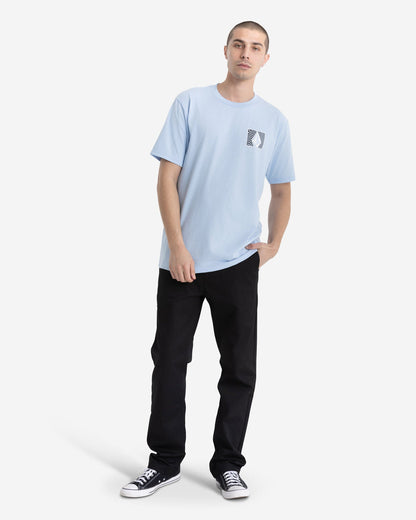 Men's Wavy Train Short Sleeve Tee Pastel Blue - Volcom