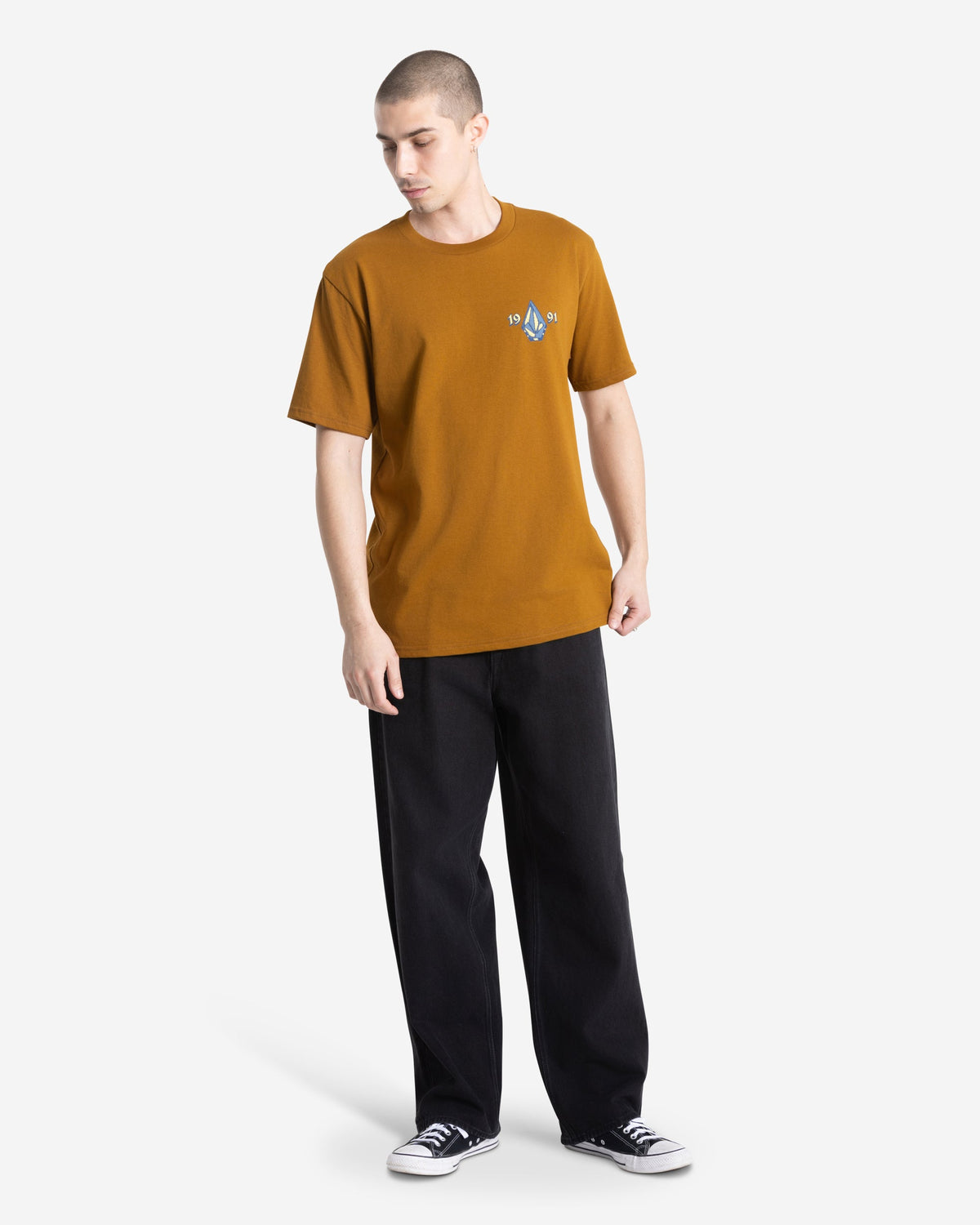 Men's Countertop Short Sleeve Tee Major Brown - Volcom