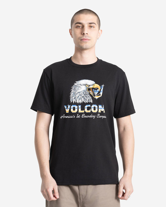 Men's American Steel Short Sleeve Tee Black - Volcom