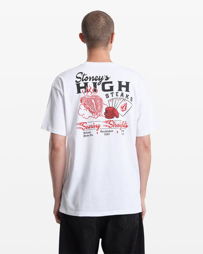 Men's High Steaks Short Sleeve Tee White - Volcom