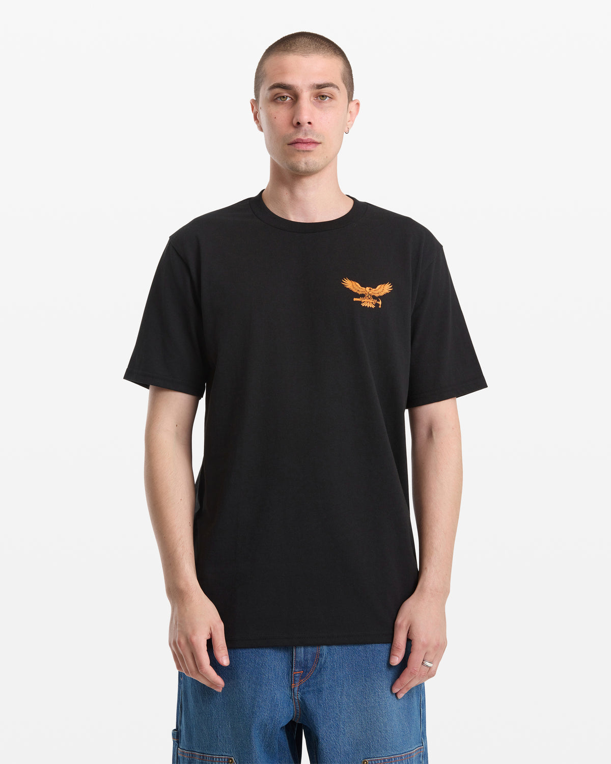 Men's Hammered Split Short Sleeve Tee Black - Volcom