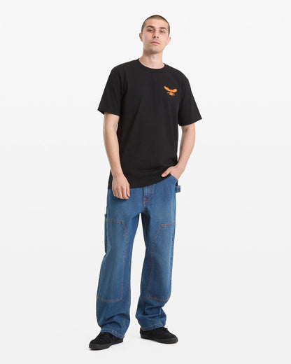 Men's Hammered Split Short Sleeve Tee Black - Volcom