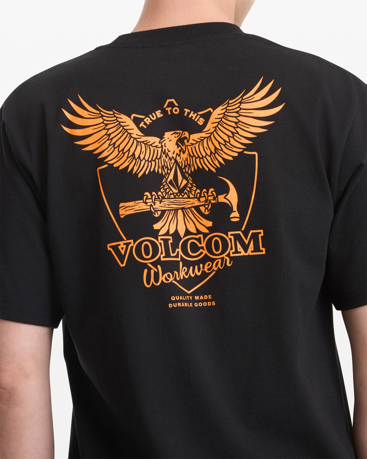 Men's Hammered Split Short Sleeve Tee Black - Volcom