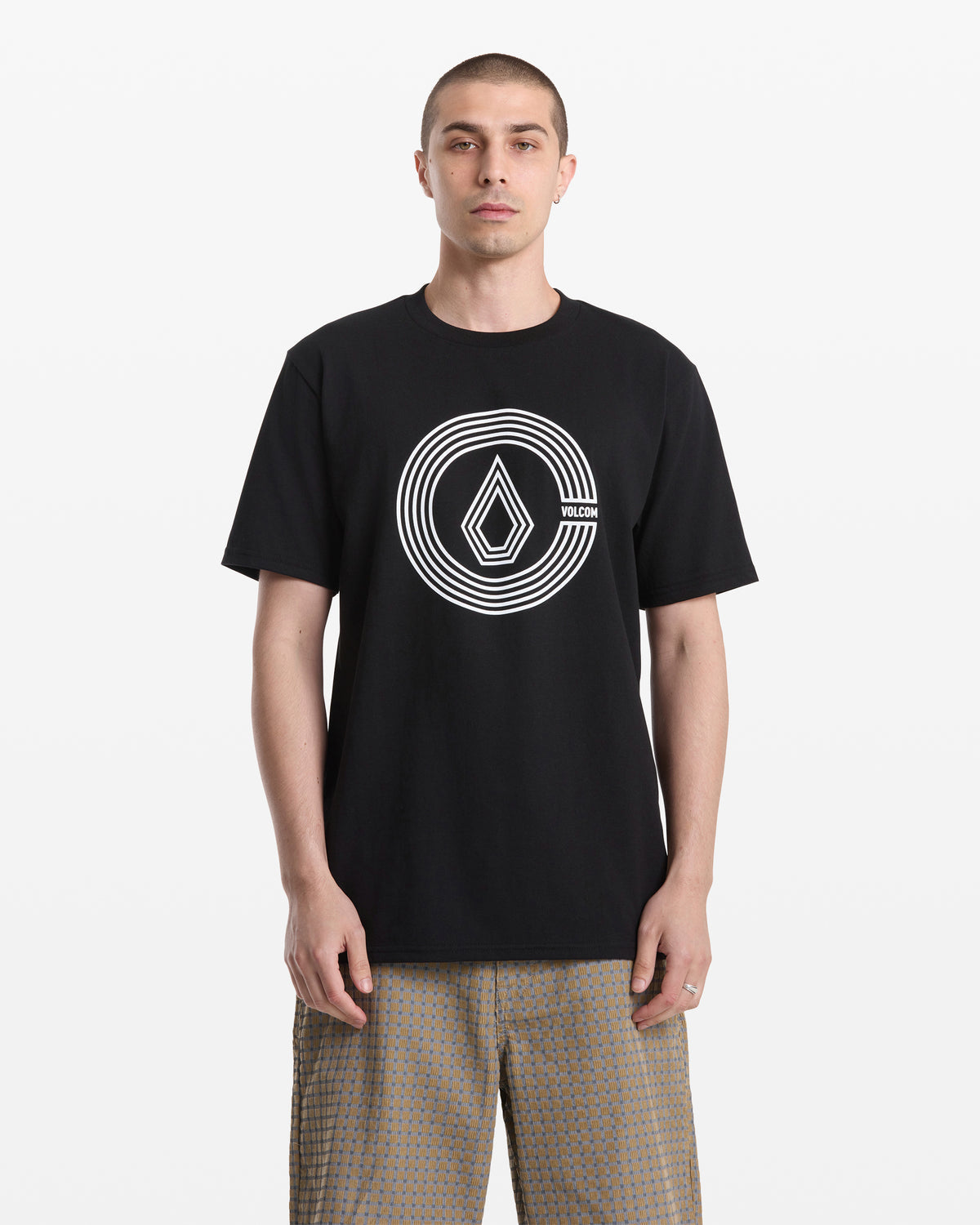 Men's Circle Split Short Sleeve Tee Black - Volcom