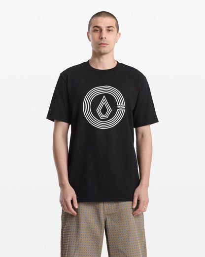 Men's Circle Split Short Sleeve Tee Black - Volcom