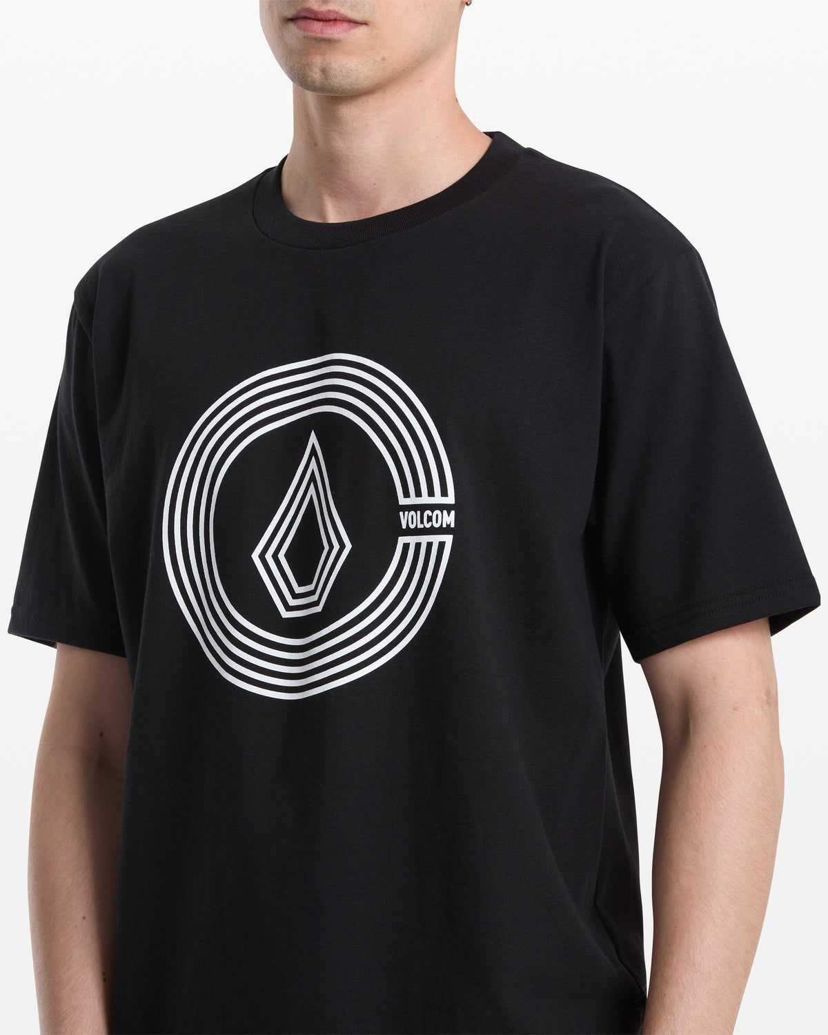 Men's Circle Split Short Sleeve Tee Black - Volcom