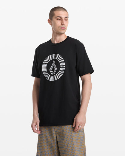 Men's Circle Split Short Sleeve Tee Black - Volcom