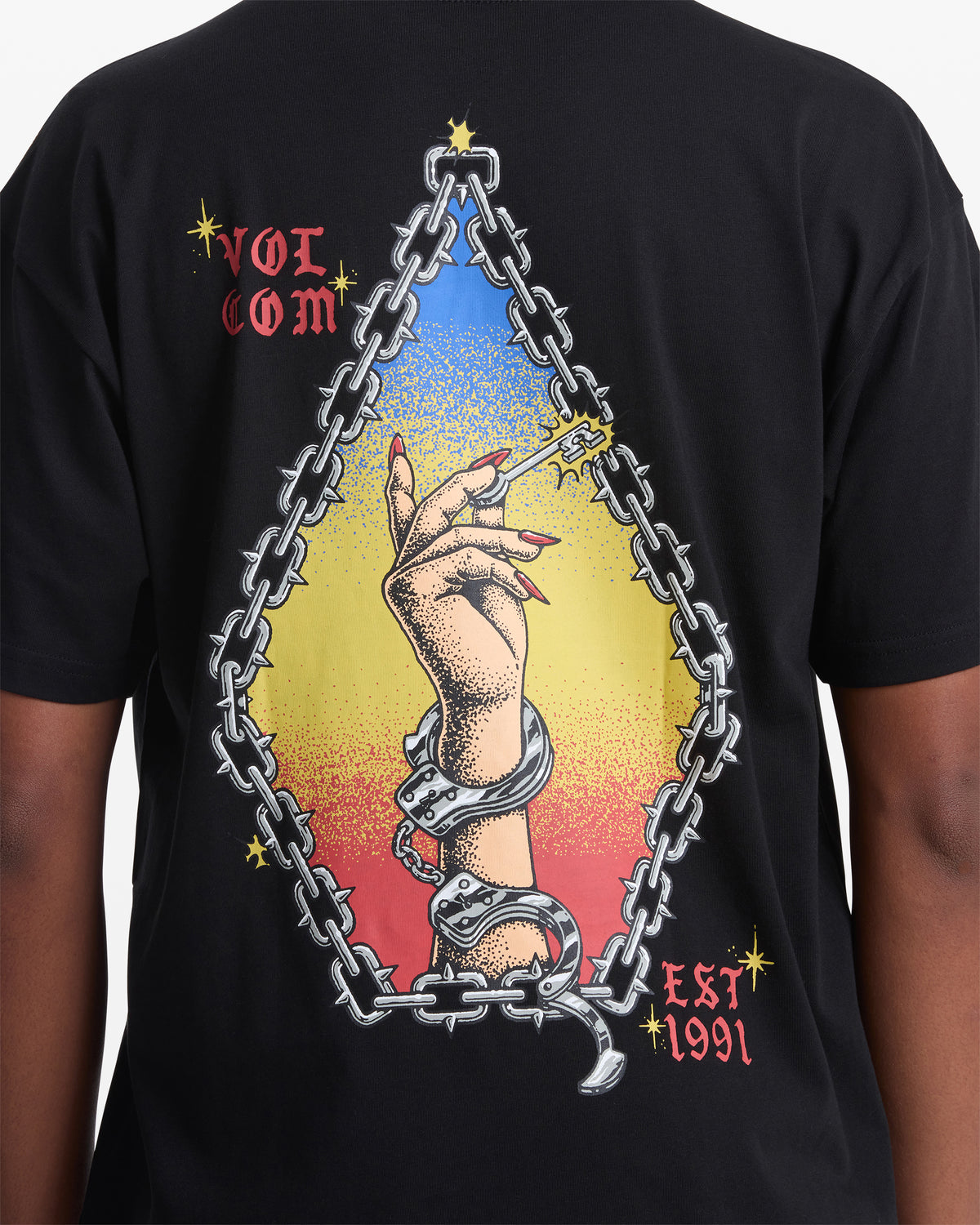 Men's Featured Artist Daniel Shepard Unlocked Short Sleeve Tee Black - Volcom