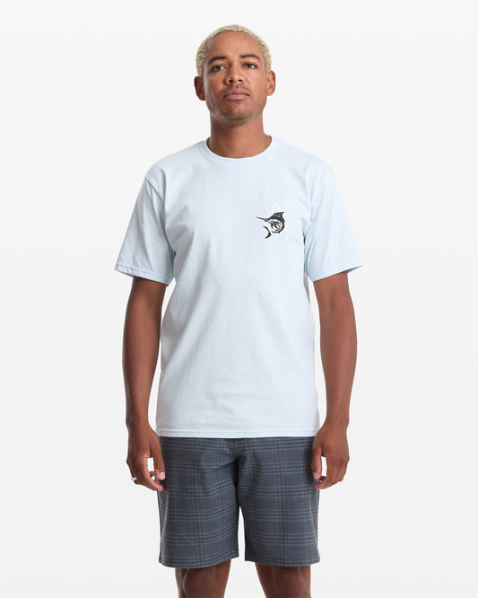 Men's Marlinsane Short Sleeve Tee Light Blue Acid - Volcom