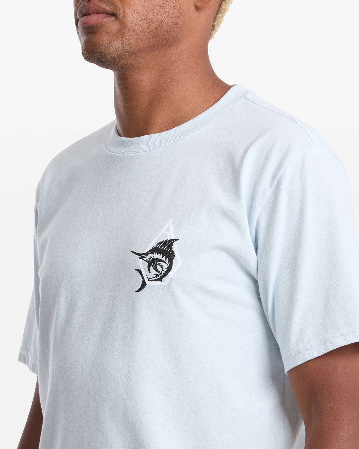 Men's Marlinsane Short Sleeve Tee Light Blue Acid - Volcom