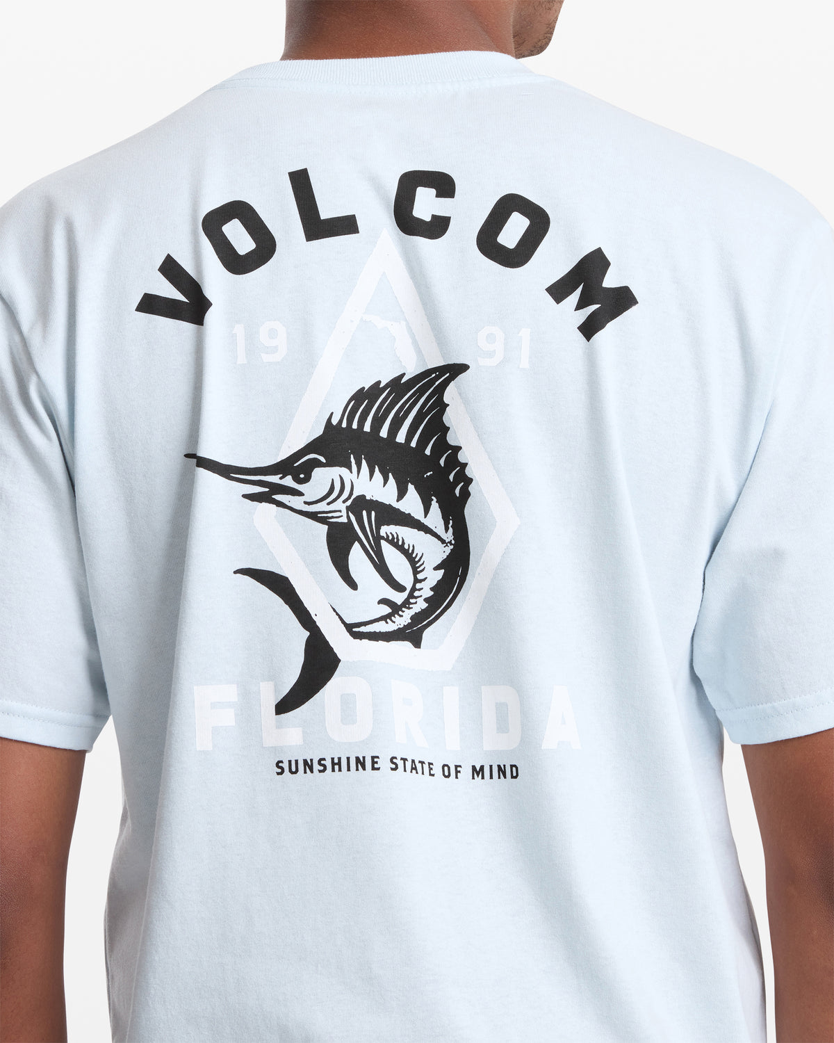 Men's Marlinsane Short Sleeve Tee Light Blue Acid - Volcom