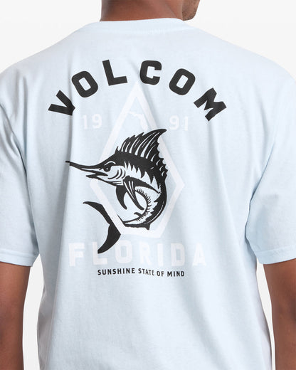Men's Marlinsane Short Sleeve Tee Light Blue Acid - Volcom