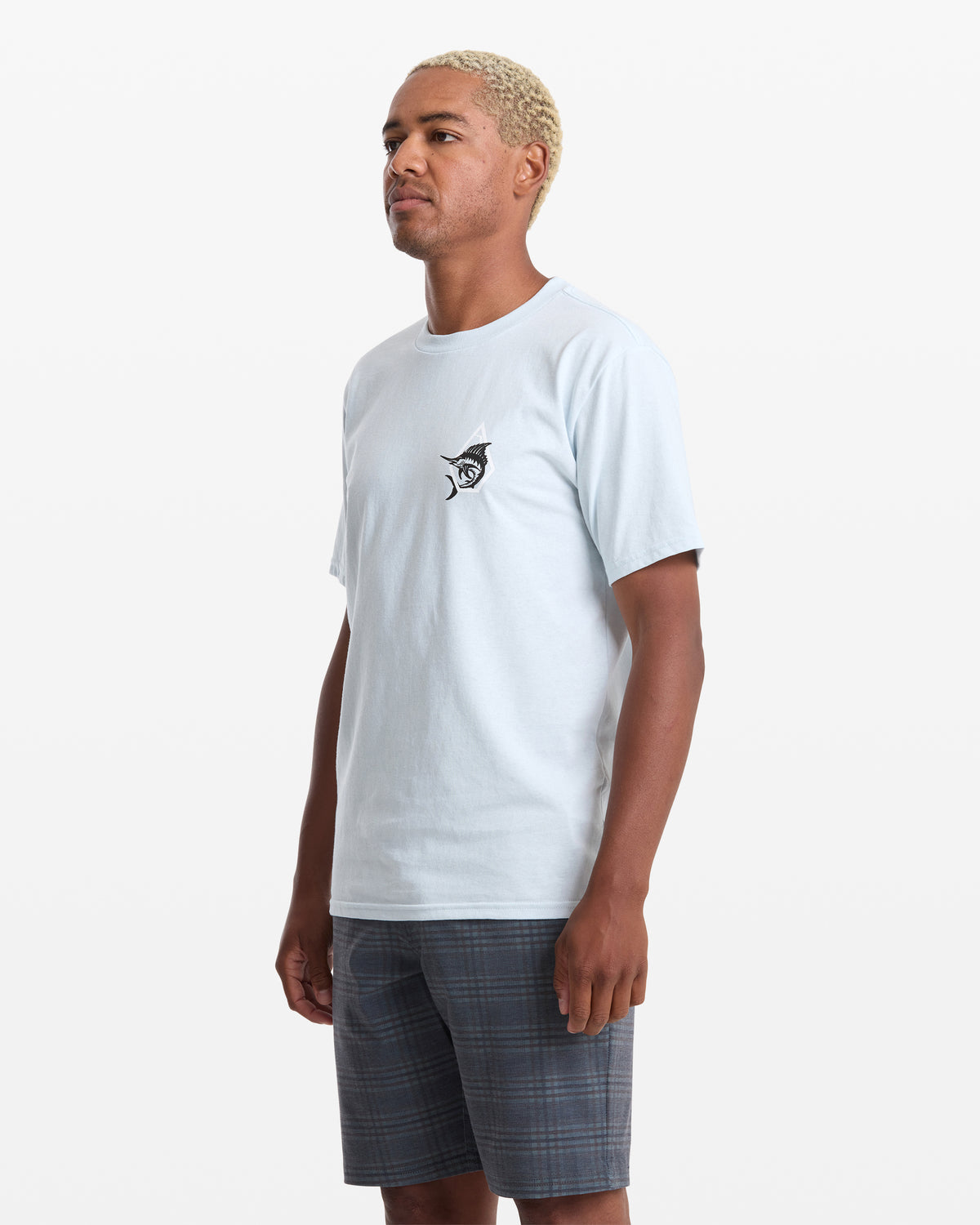 Men's Marlinsane Short Sleeve Tee Light Blue Acid - Volcom