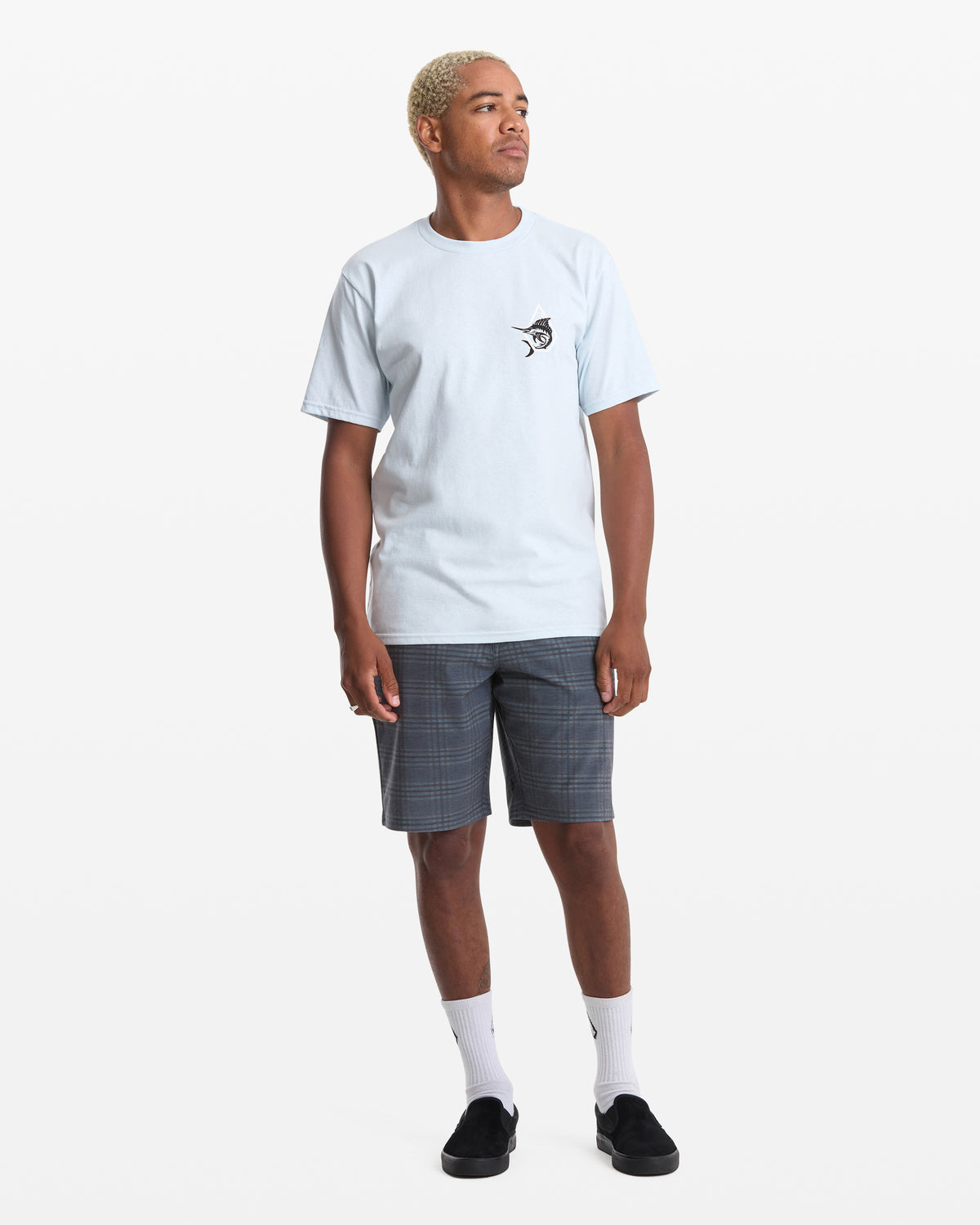 Men's Marlinsane Short Sleeve Tee Light Blue Acid - Volcom