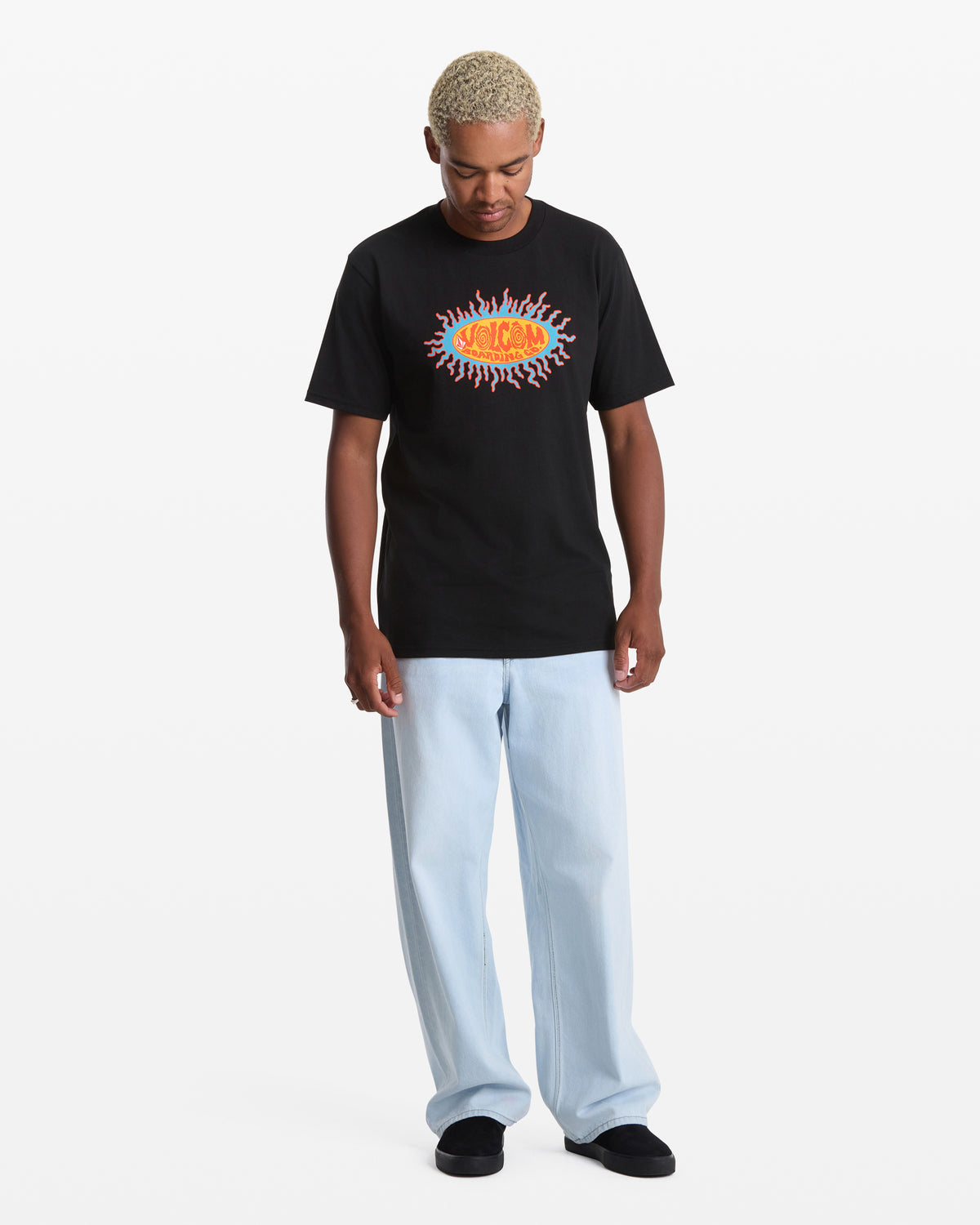 Men's Live Wire Short Sleeve Tee Black - Volcom